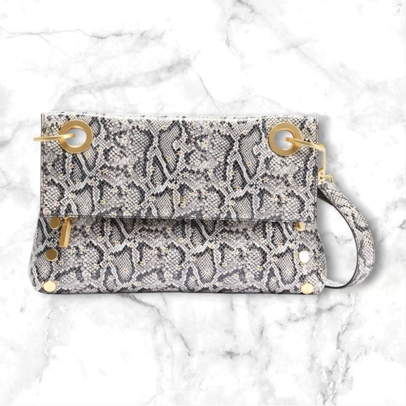 HAMMITT VIP Montana Medium Daisy Snakeskin Flap Shoulder Bag Crossbody Women’s - Picture 1 of 17